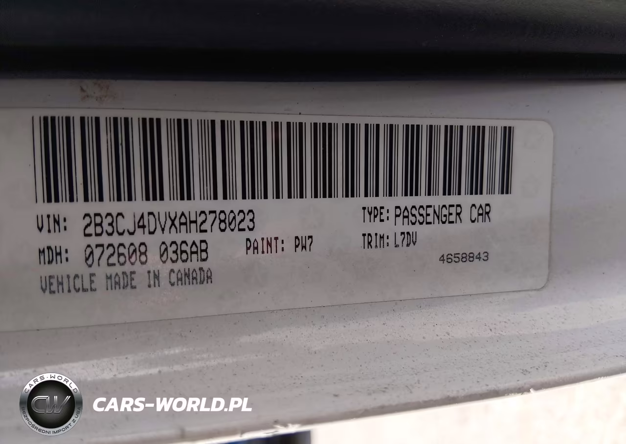 2010 Dodge Challenger Se VIN:2B3CJ4DVXAH278023 - 9