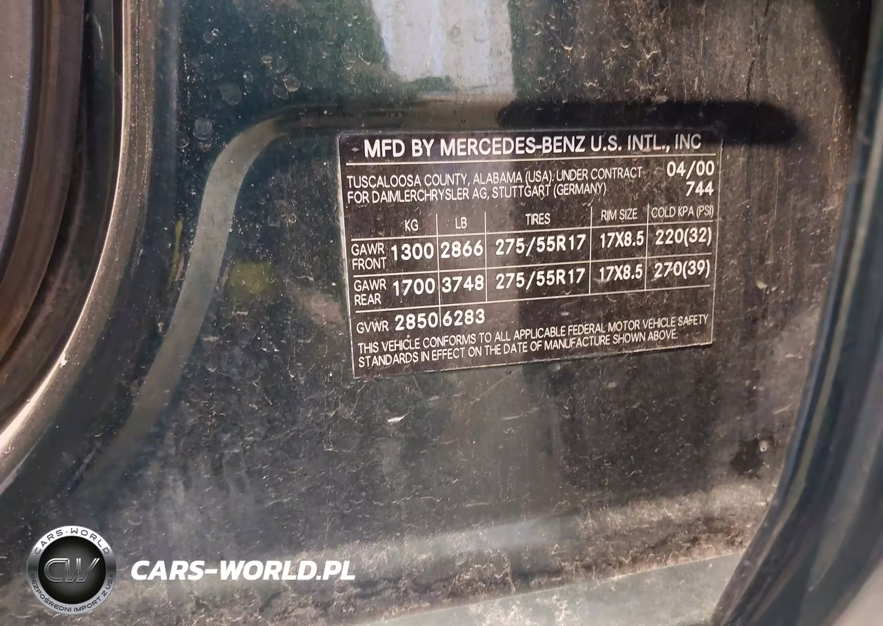 2000 Mercedes-Benz Ml 430 VIN:4JGAB72E1YA192093 - 9