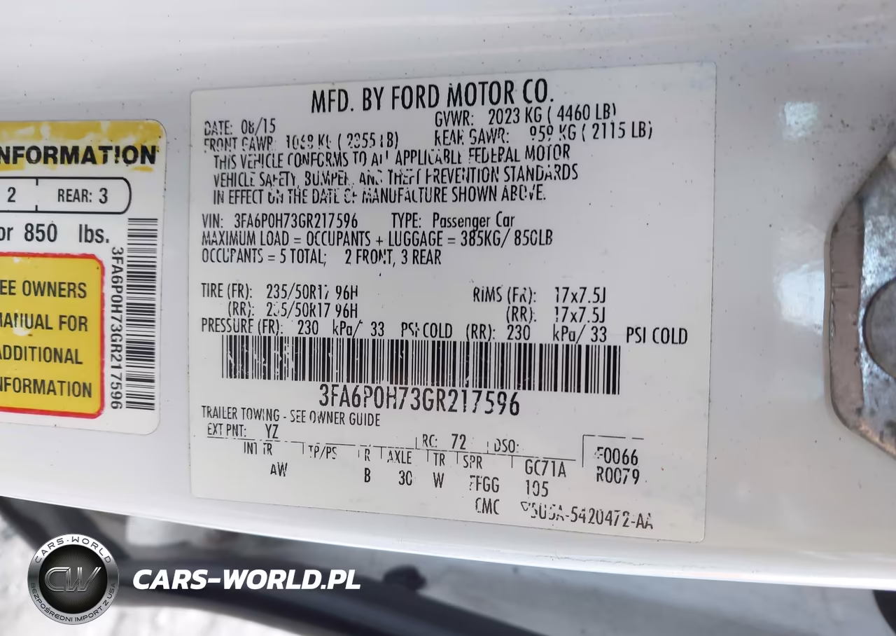 2016 Ford Fusion Se VIN:3FA6P0H73GR217596 - 9