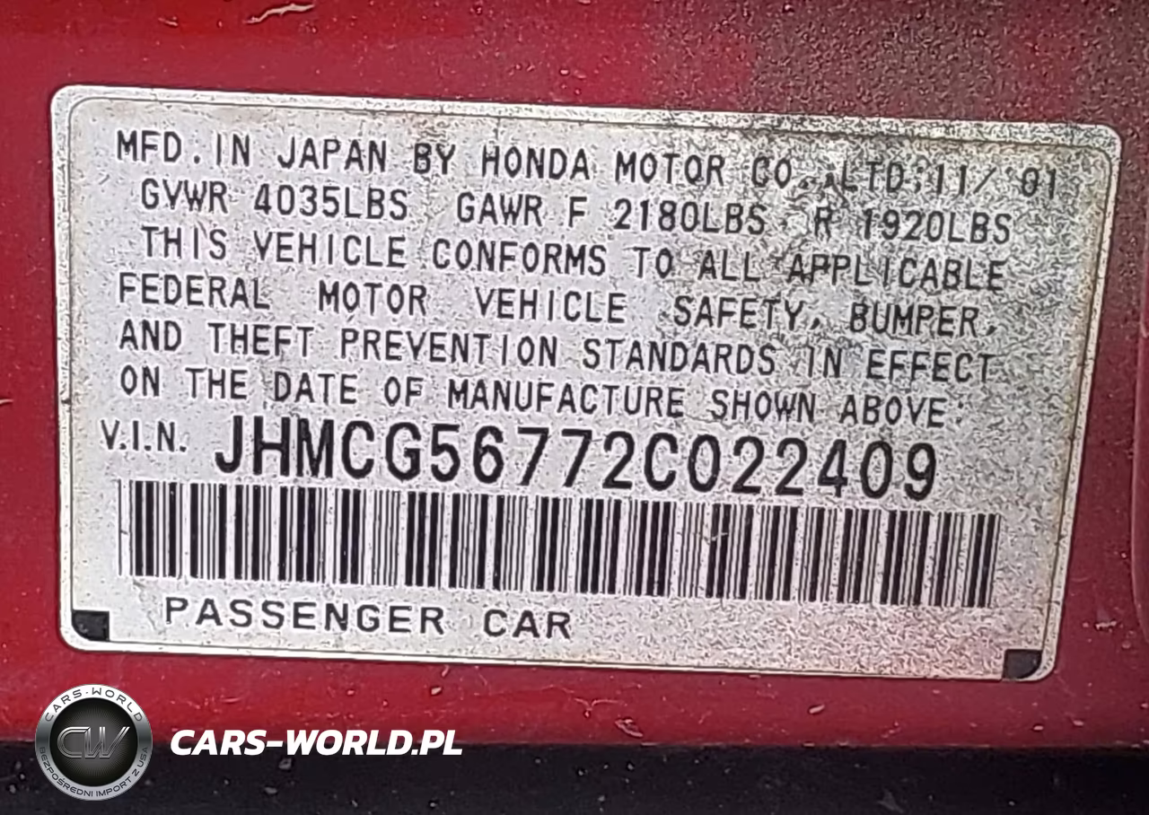 2002 Honda Accord 2.3 Se VIN:JHMCG56772C022409 - 9