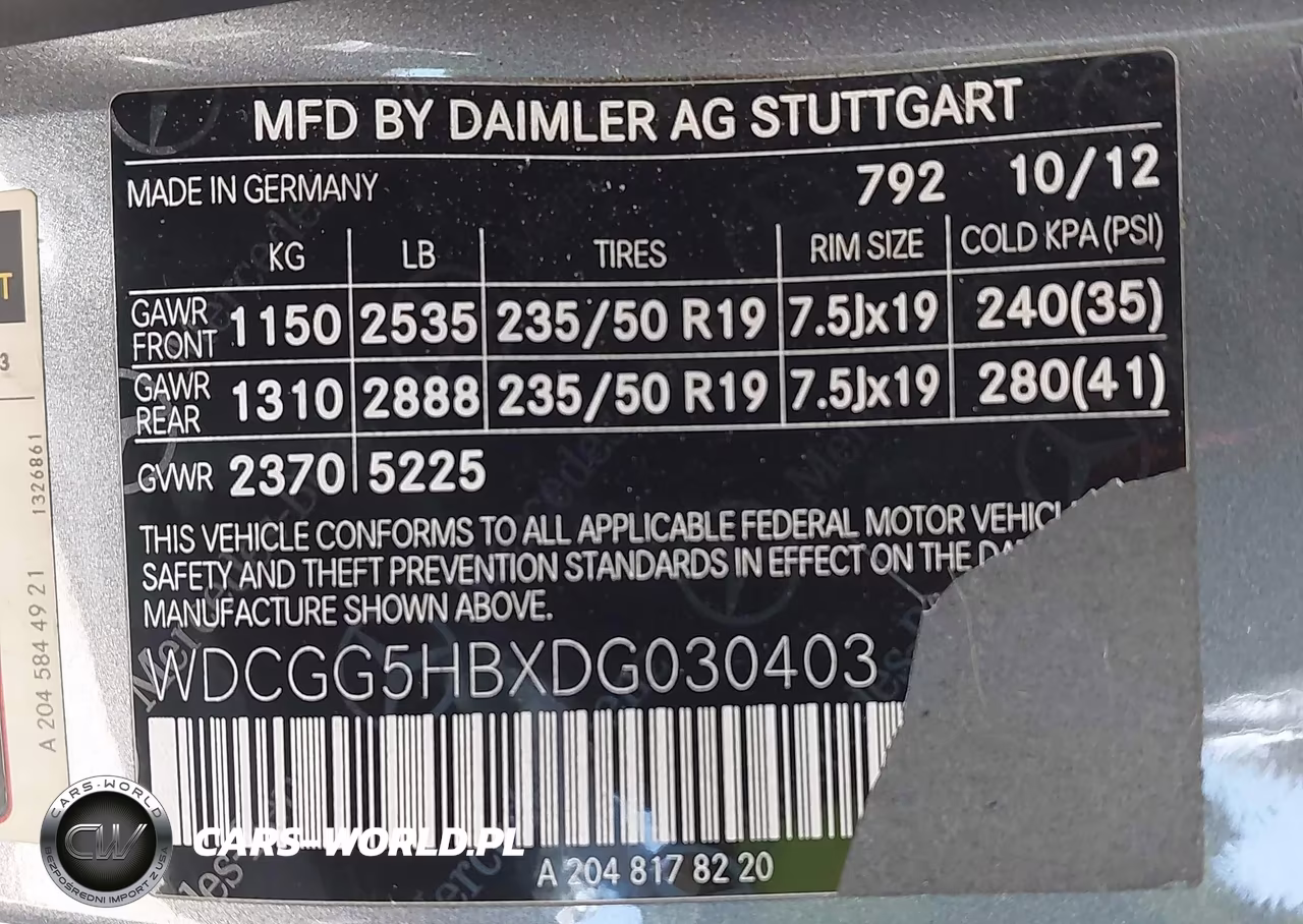 2013 Mercedes-Benz Glk 350 VIN:WDCGG5HBXDG030403 - 9