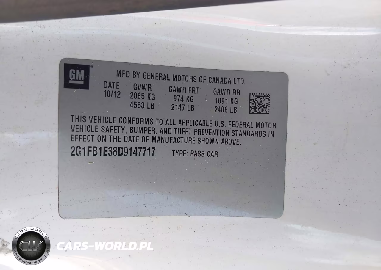 2013 Chevrolet Camaro 1Lt VIN:2G1FB1E38D9147717 - 9