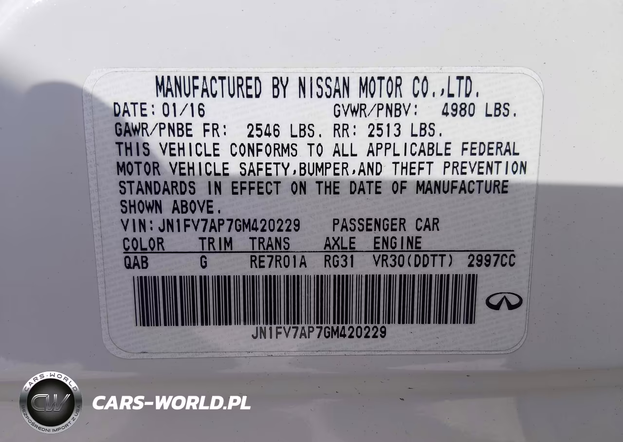 2016 Infiniti Q50 3.0T Red Sport 400 VIN:JN1FV7AP7GM420229 - 9