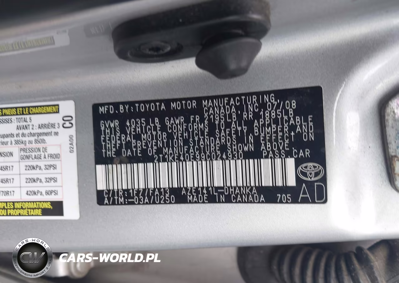 2009 TOYOTA MATRIX VIN:2T1KE40E99C024930 - 9