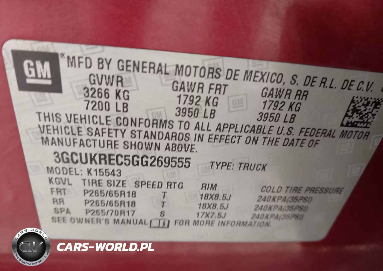 2016 Chevrolet Silverado 1500 2Lt VIN:3GCUKREC5GG269555 - 9