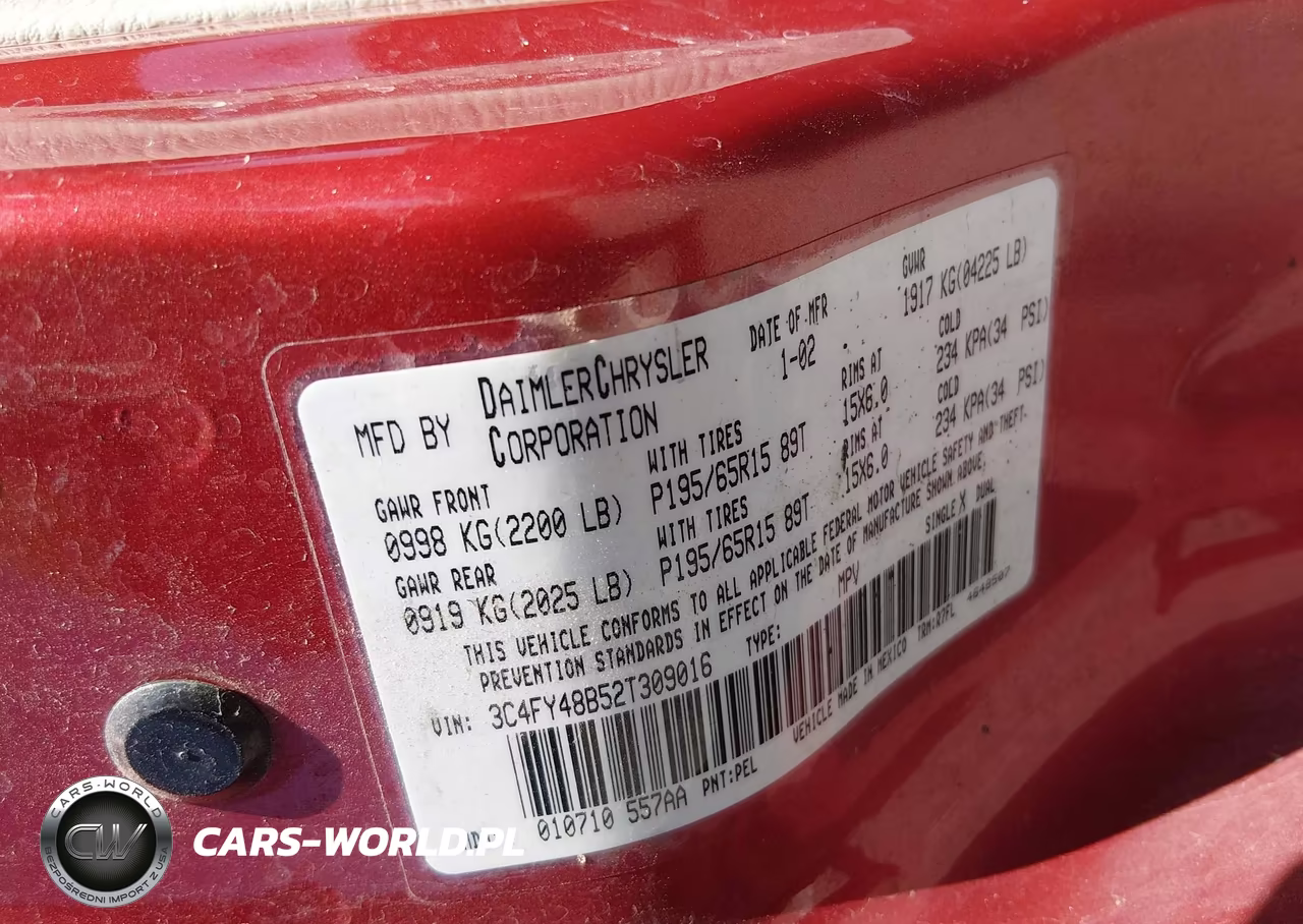 2002 Chrysler Pt Cruiser VIN:3C4FY48B52T309016 - 9