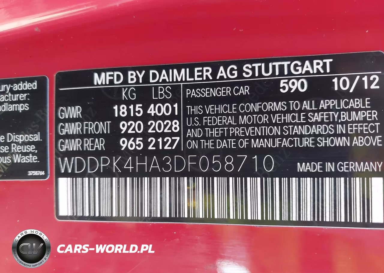 2013 Mercedes-Benz Slk 250 VIN:WDDPK4HA3DF058710 - 9
