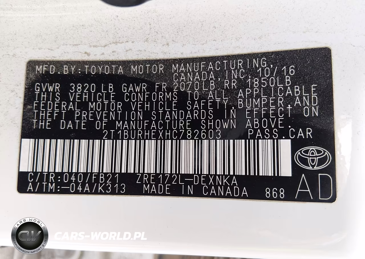 2017 Toyota Corolla Le VIN:2T1BURHEXHC782603 - 9