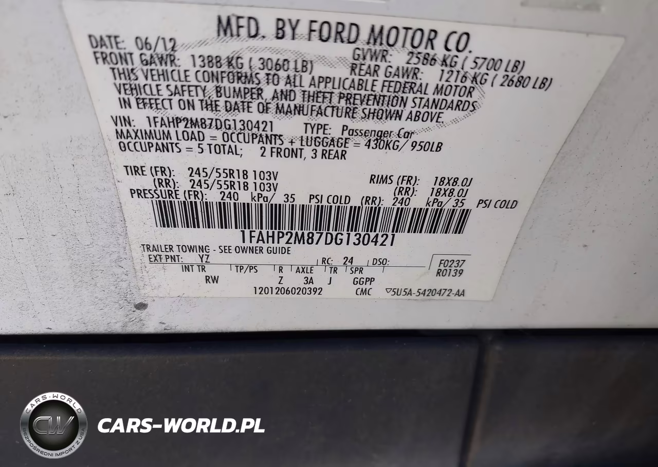 2013 Ford Police Interceptor VIN:1FAHP2M87DG130421 - 9