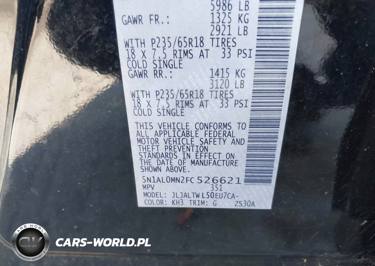 2015 Infiniti Qx60 VIN:5N1AL0MN2FC526621 - 9