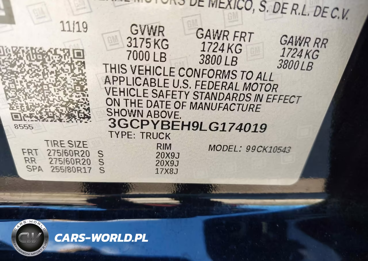 2020 Chevrolet Silverado 1500 4Wd Short Bed Custom VIN:3GCPYBEH9LG174019 - 9