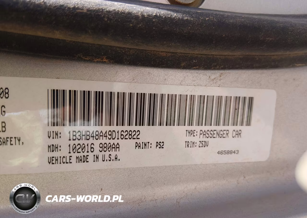 2009 Dodge Caliber Sxt VIN:1B3HB48A49D162822 - 9
