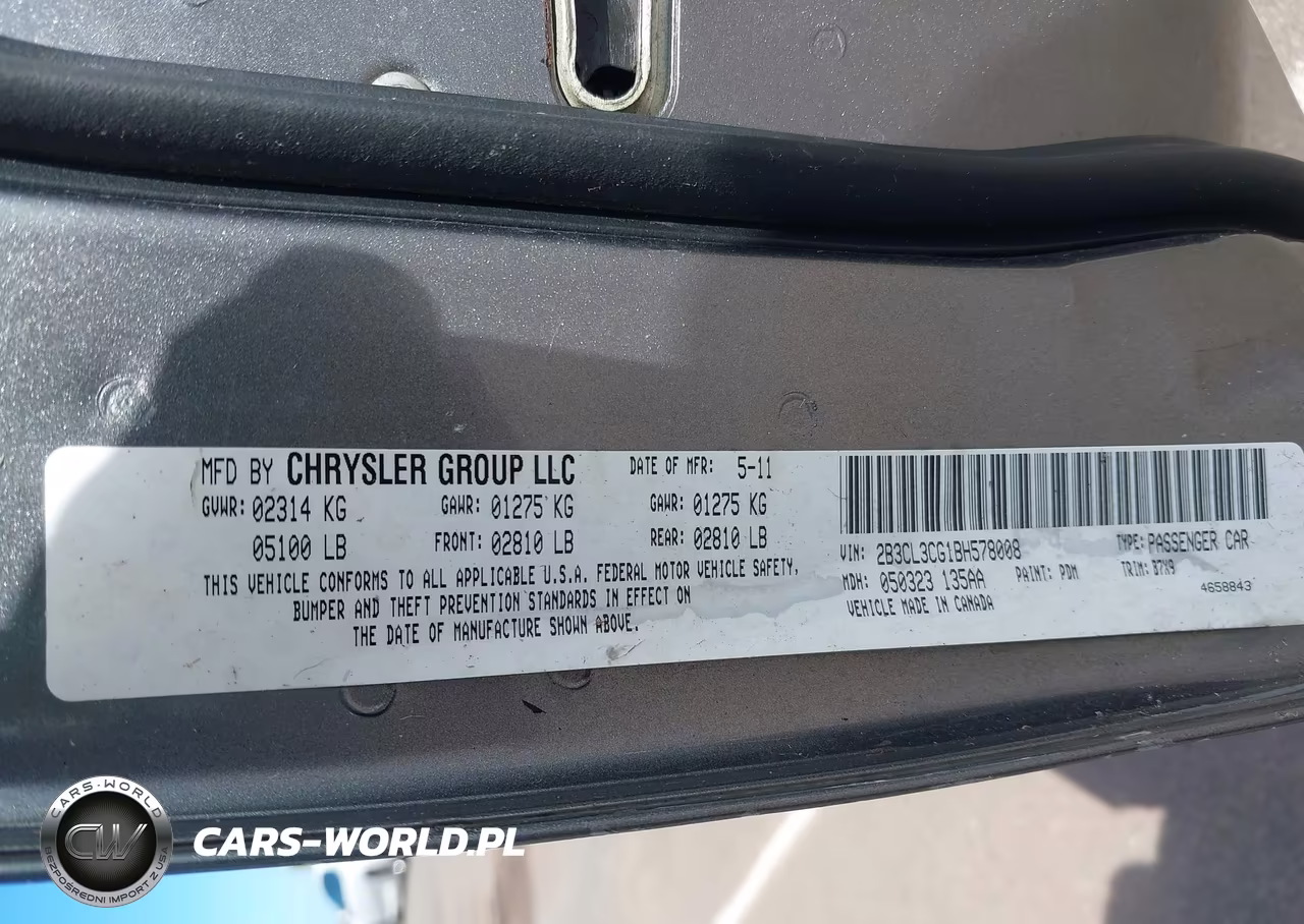2011 Dodge Charger VIN:2B3CL3CG1BH578008 - 9