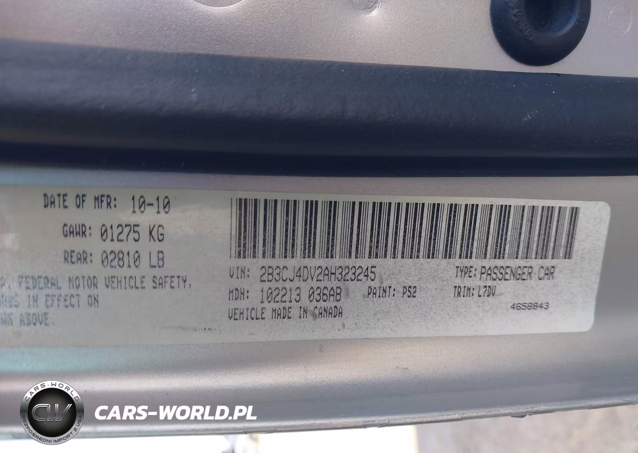 2010 Dodge Challenger Se VIN:2B3CJ4DV2AH323245 - 9