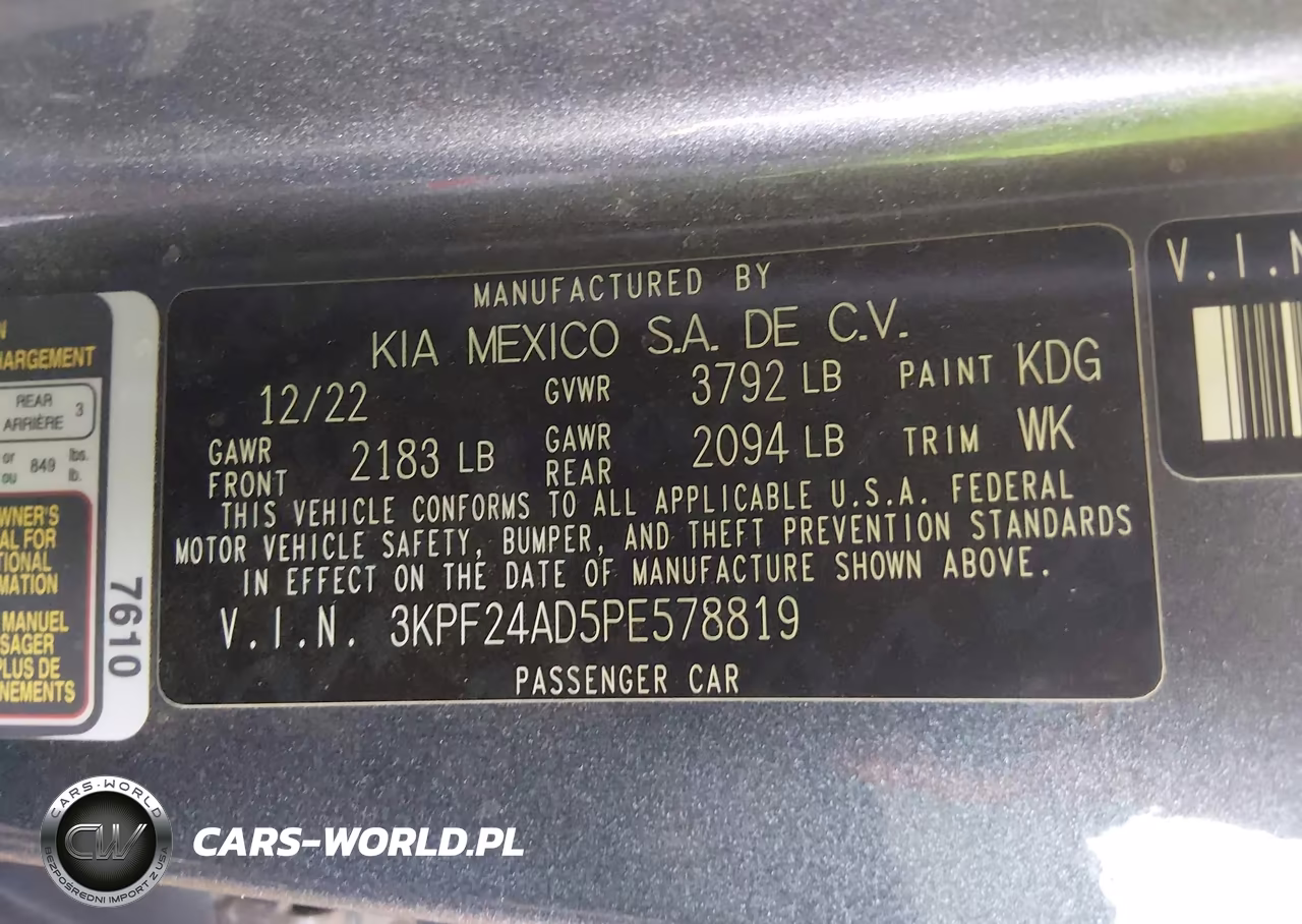 2023 Kia Forte Lxs VIN:3KPF24AD5PE578819 - 9