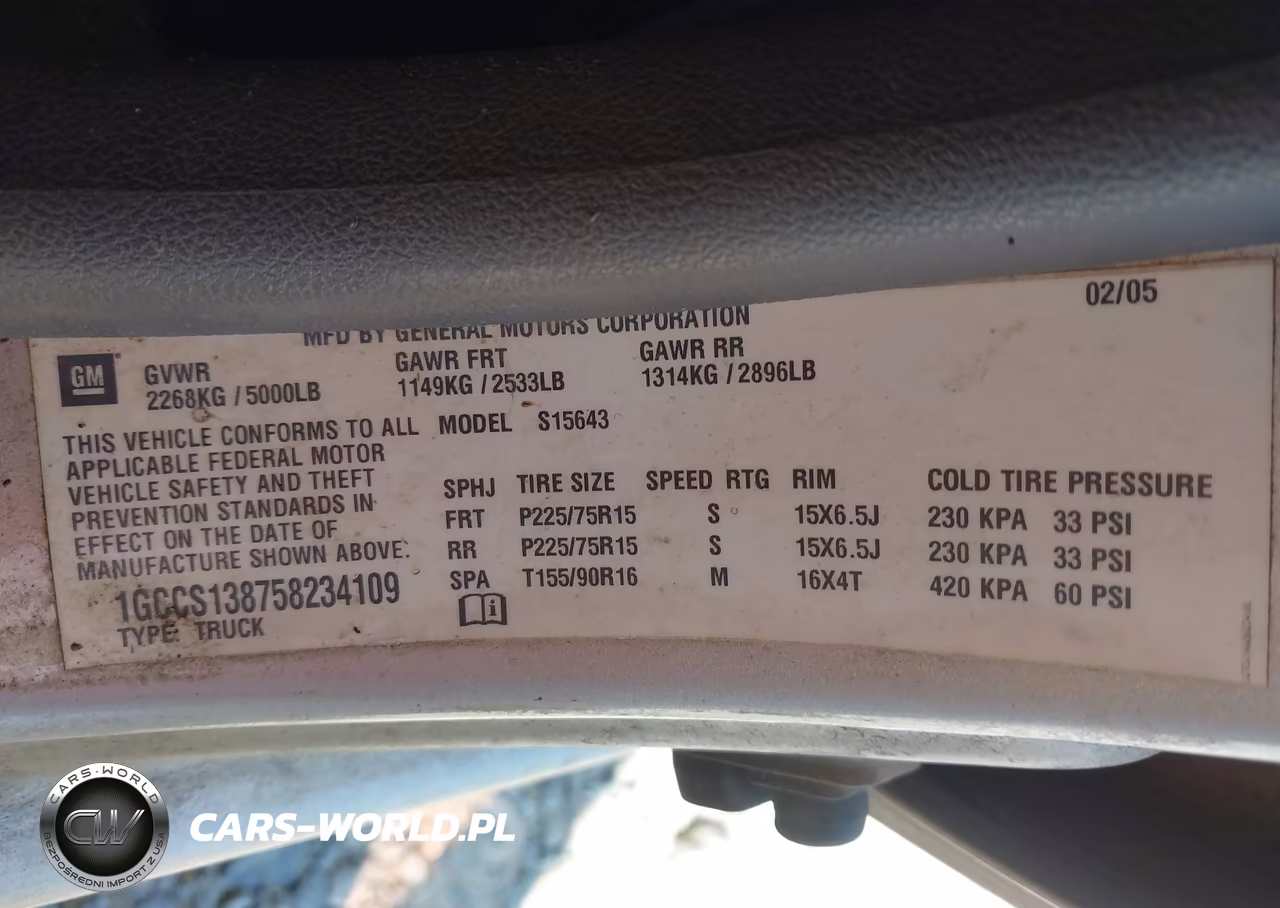 2005 Chevrolet Colorado Ls VIN:1GCCS138758234109 - 9