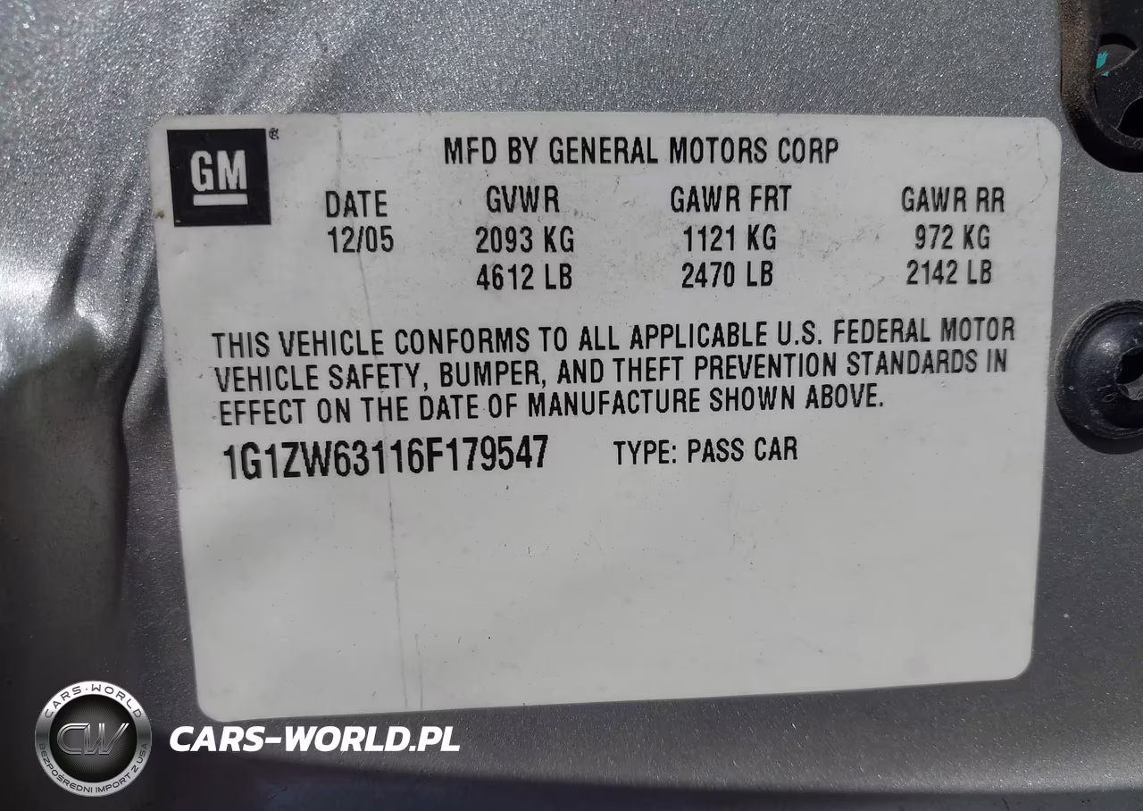 2006 Chevrolet Malibu Maxx Ss VIN:1G1ZW63116F179547 - 9