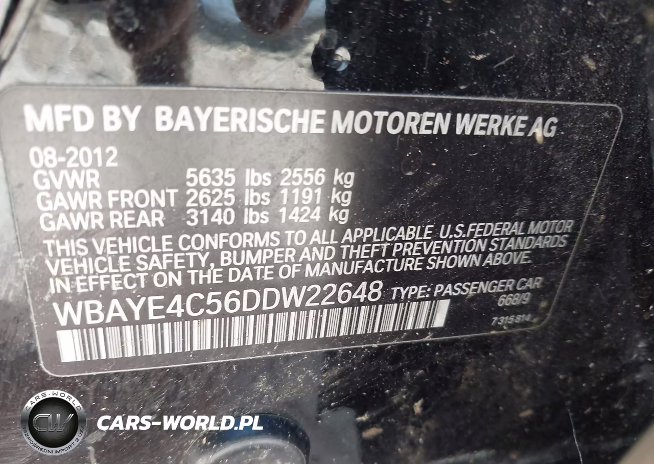 2013 BMW 740Li VIN:WBAYE4C56DDW22648 - 9