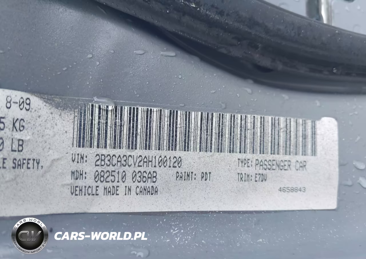2010 Dodge Charger Sxt VIN:2B3CA3CV2AH100120 - 9