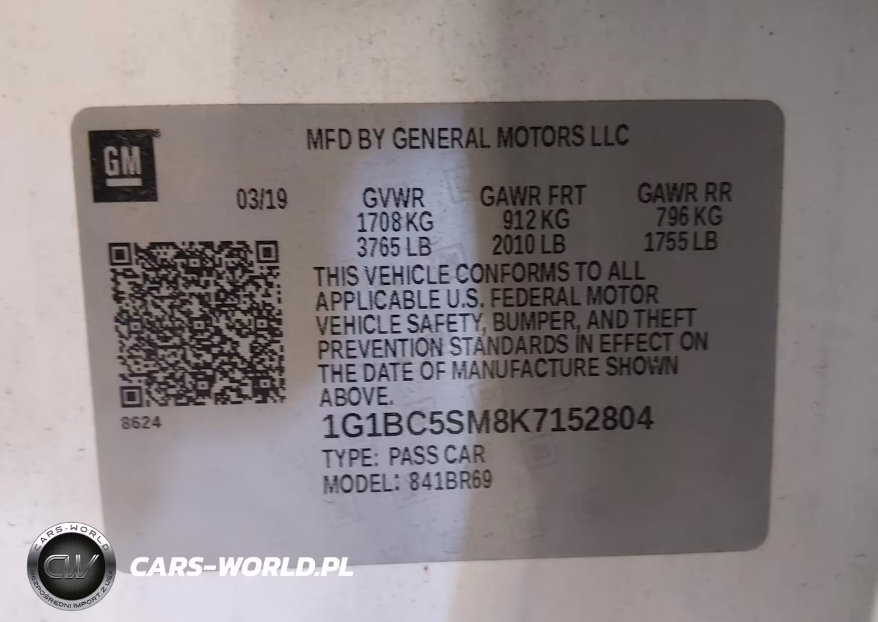 2019 Chevrolet Cruze Ls VIN:1G1BC5SM8K7152804 - 9