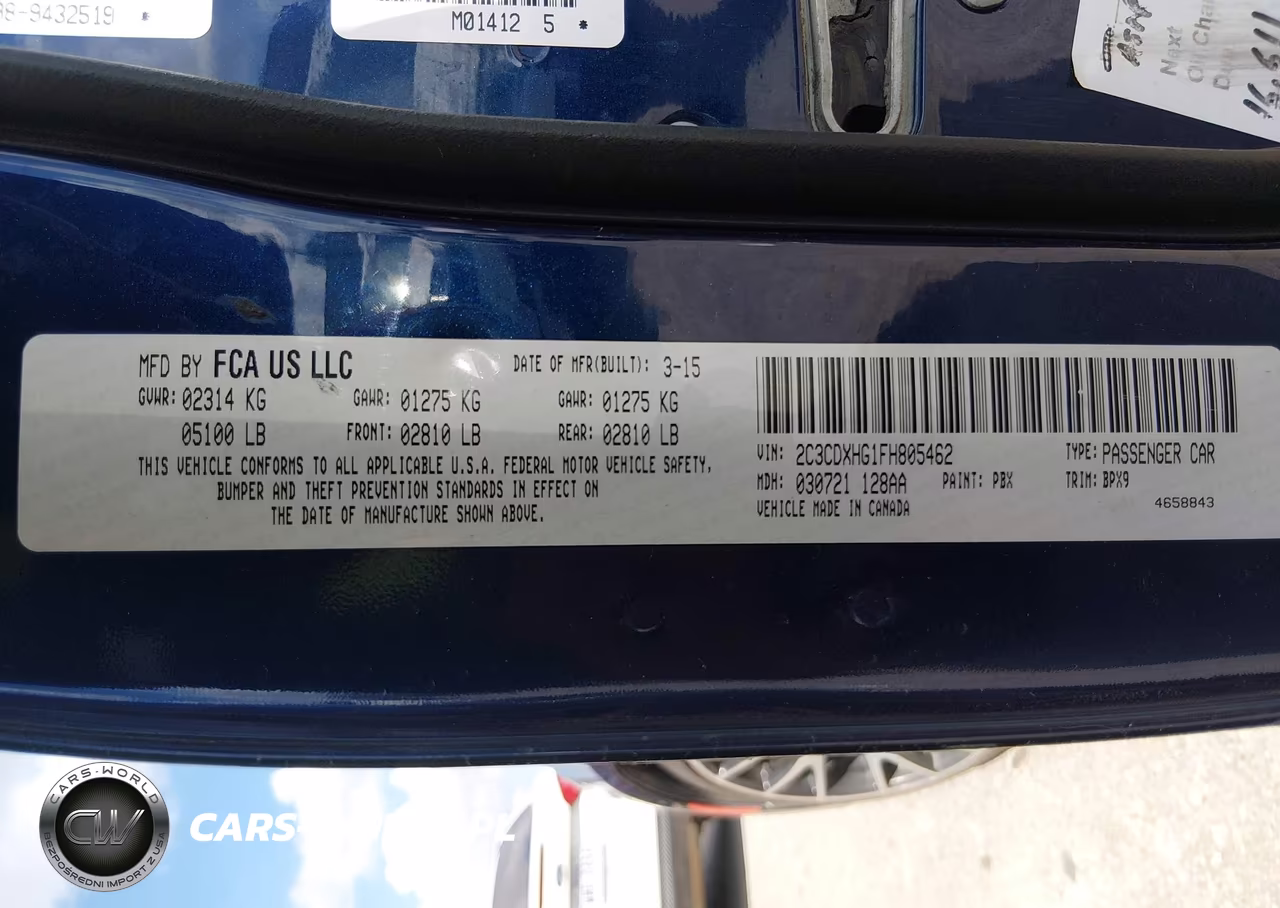 2015 Dodge Charger Sxt VIN:2C3CDXHG1FH805462 - 9