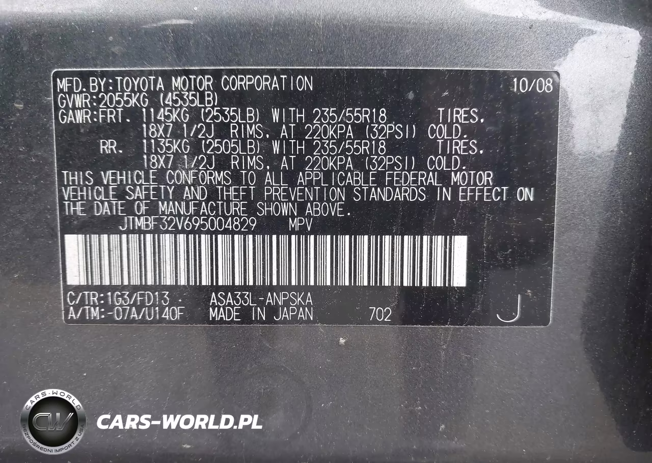 2009 Toyota Rav4 Sport VIN:JTMBF32V695004829 - 9