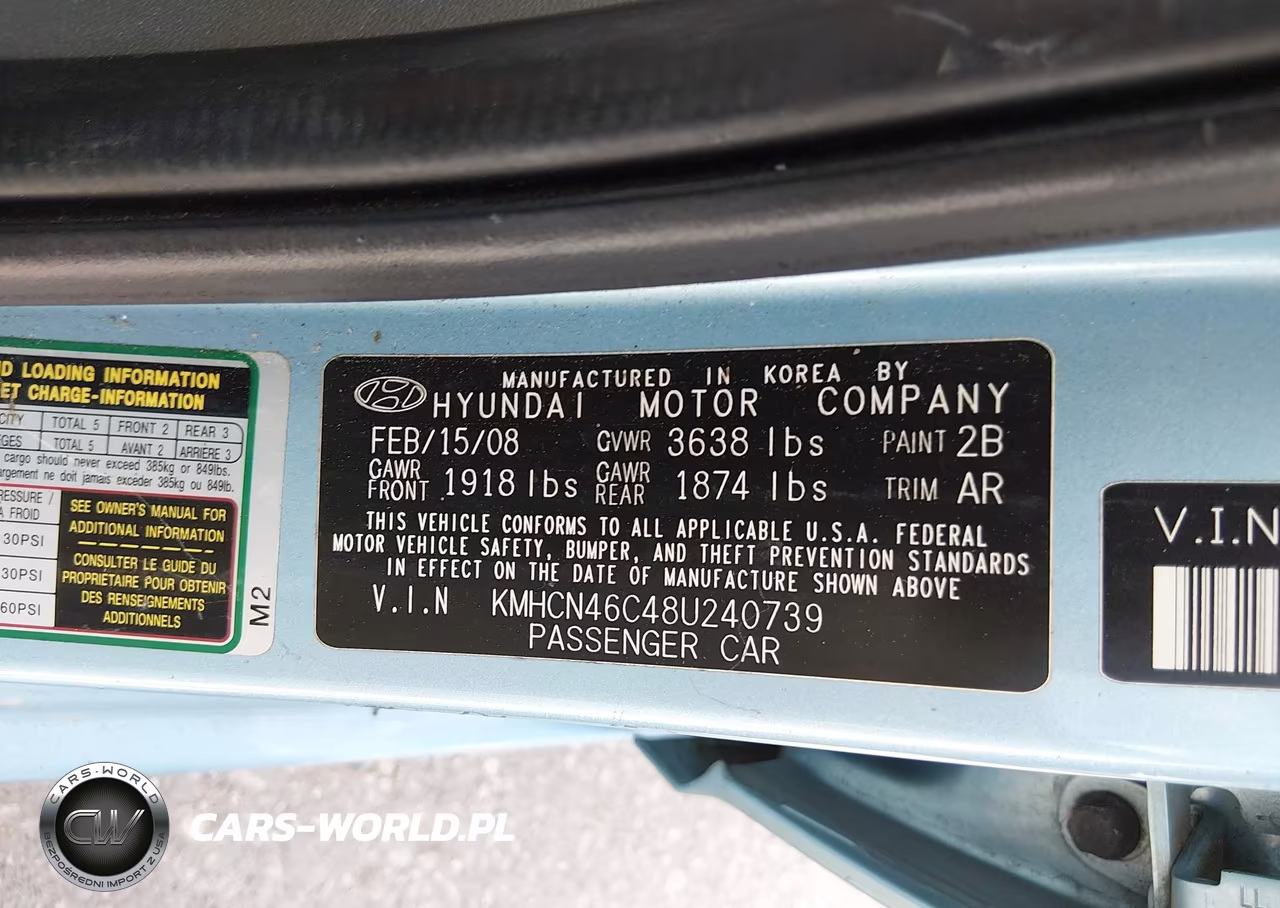 2008 Hyundai Accent Gls VIN:KMHCN46C48U240739 - 9