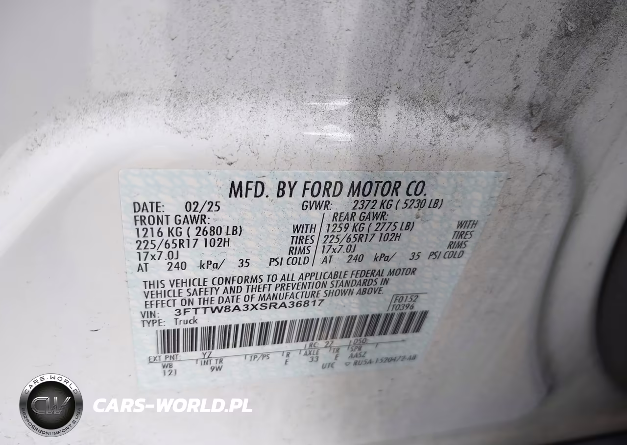 2025 Ford Maverick Xl VIN:3FTTW8A3XSRA36817 - 9