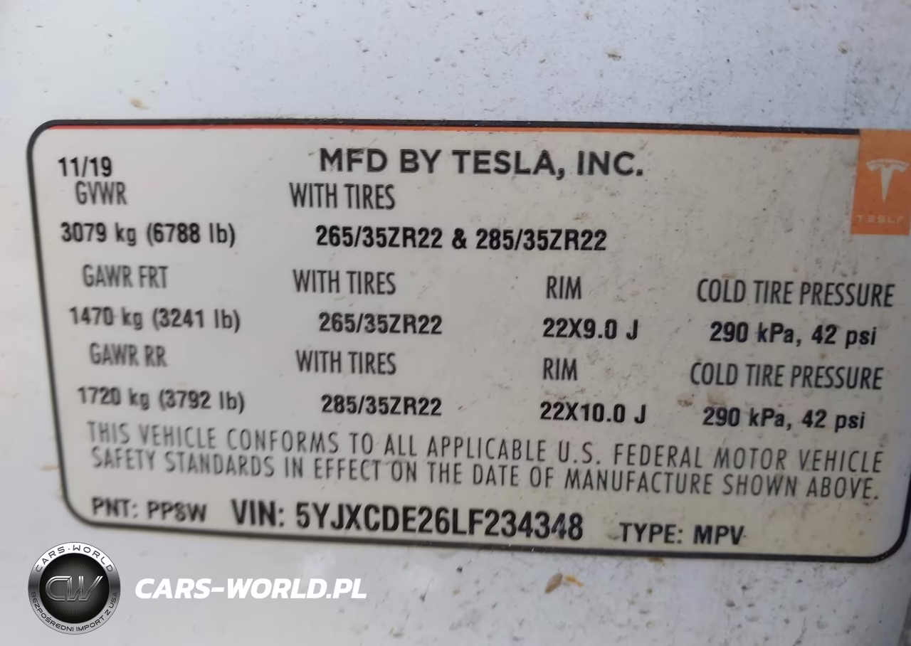 2020 Tesla Model X VIN:5YJXCDE26LF234348 - 9