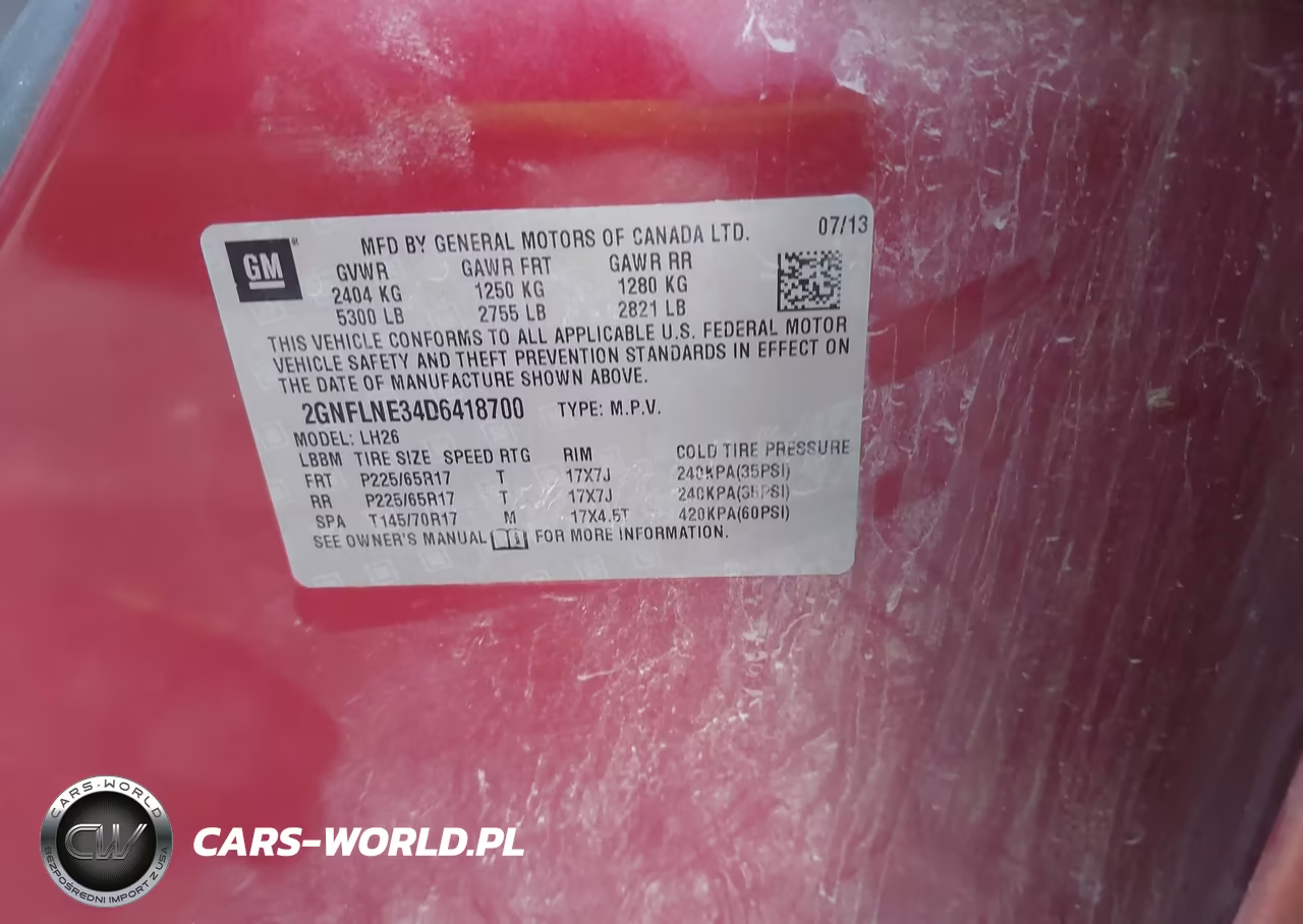 2013 Chevrolet Equinox 2Lt VIN:2GNFLNE34D6418700 - 9