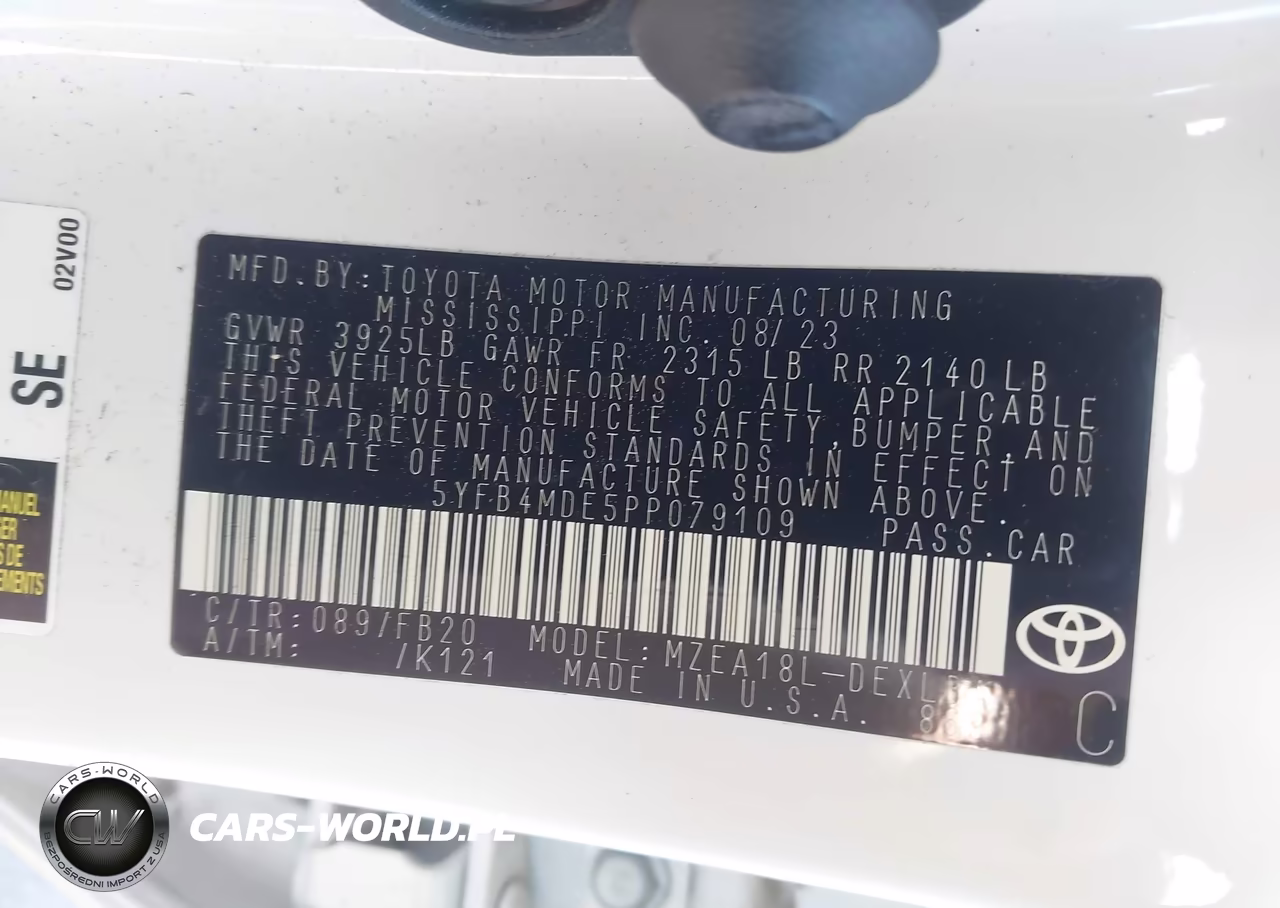 2023 Toyota Corolla Le VIN:5YFB4MDE5PP079109 - 9