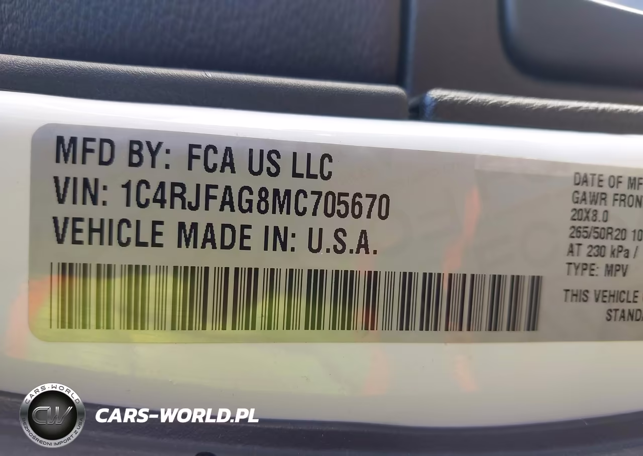 2021 Jeep Grand Cherokee Laredo X 4X4 VIN:1C4RJFAG8MC705670 - 9