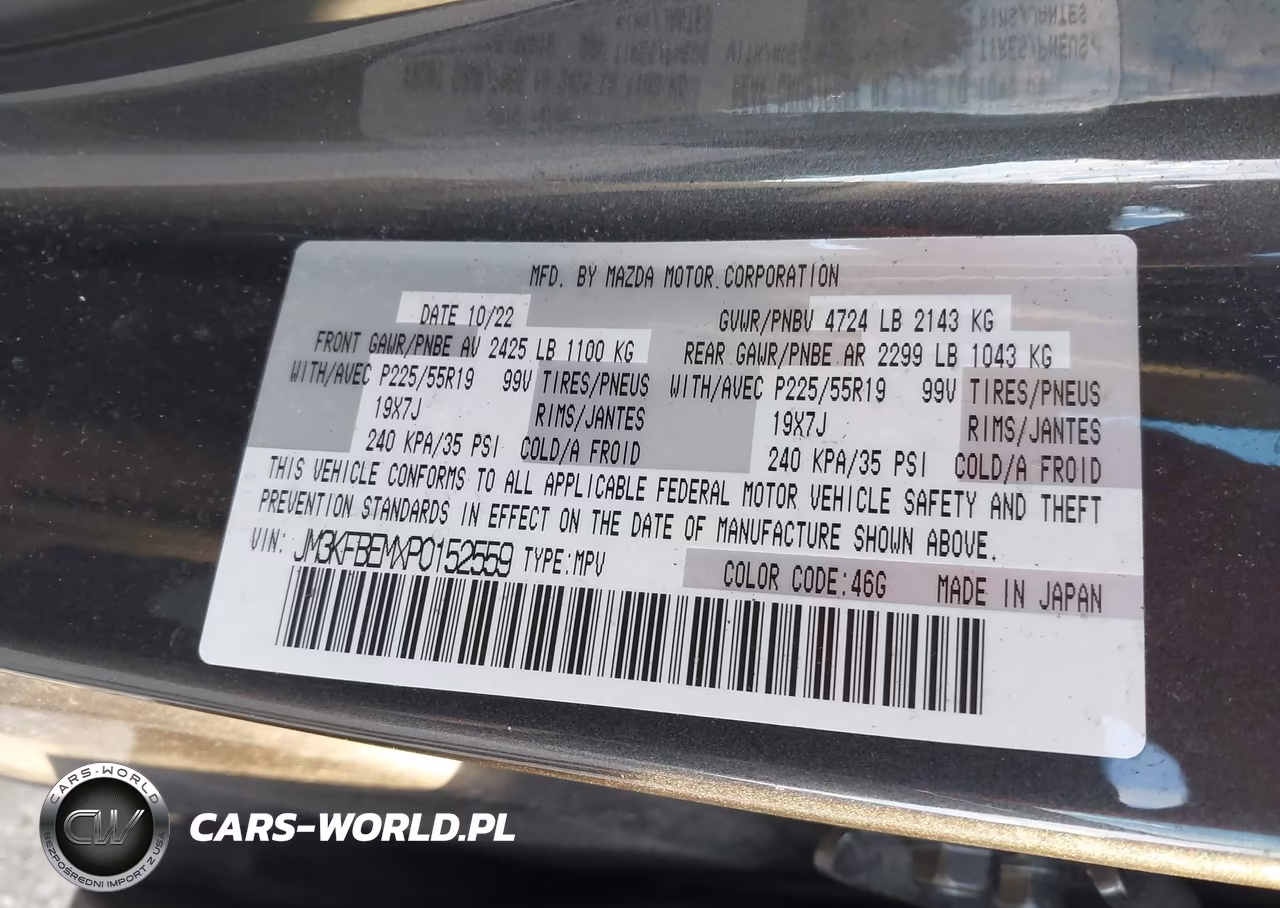 2023 Mazda Cx-5 2.5 S Premium Plus VIN:JM3KFBEMXP0152559 - 9