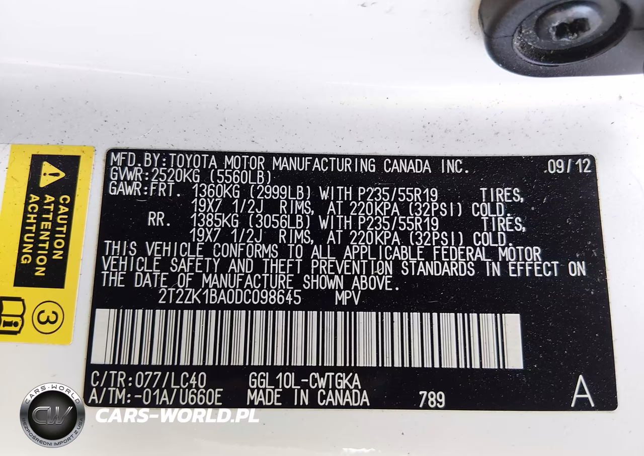 2013 Lexus Rx 350 VIN:2T2ZK1BA0DC098645 - 9
