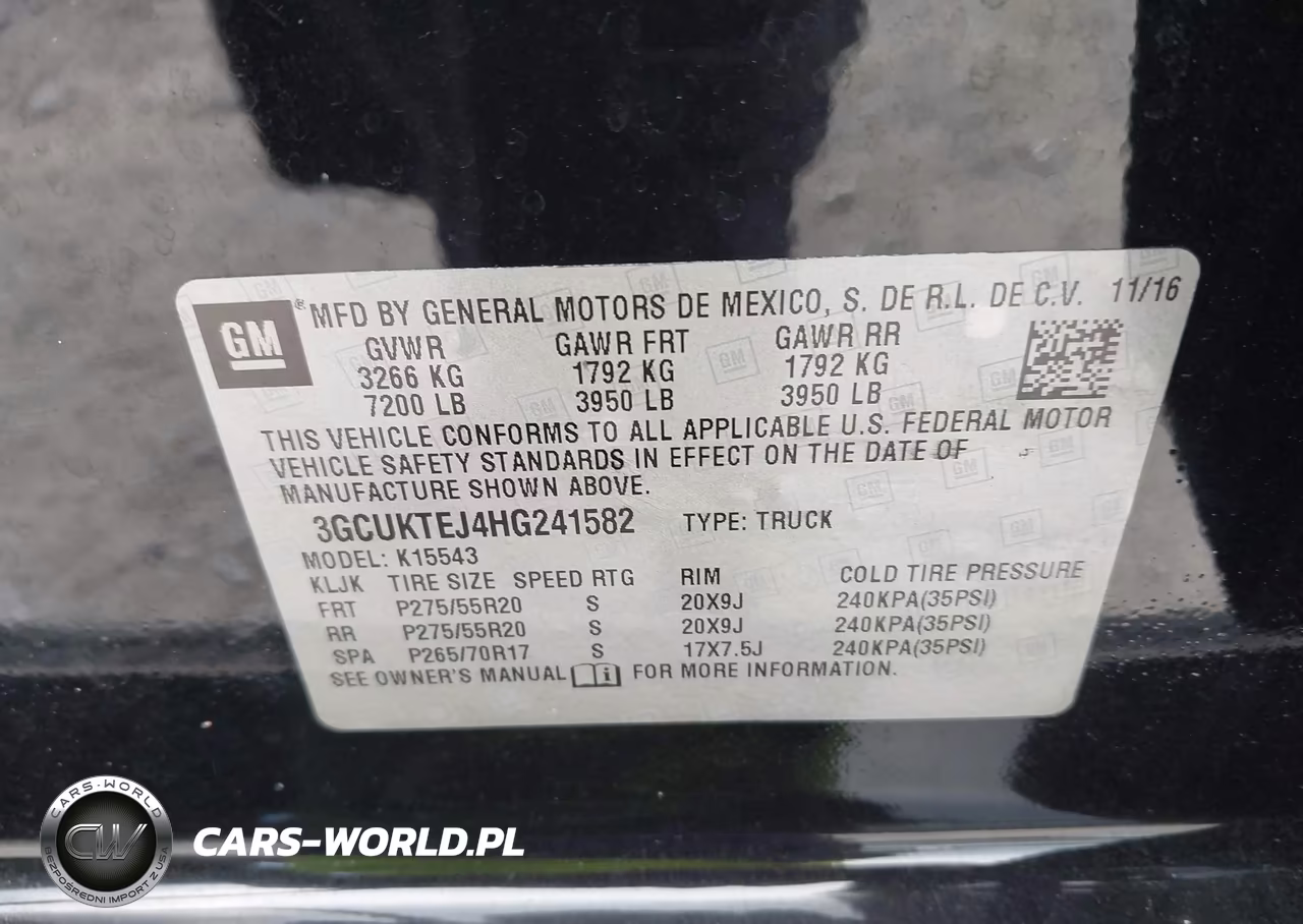 2017 Chevrolet Silverado 1500 High Country VIN:3GCUKTEJ4HG241582 - 9