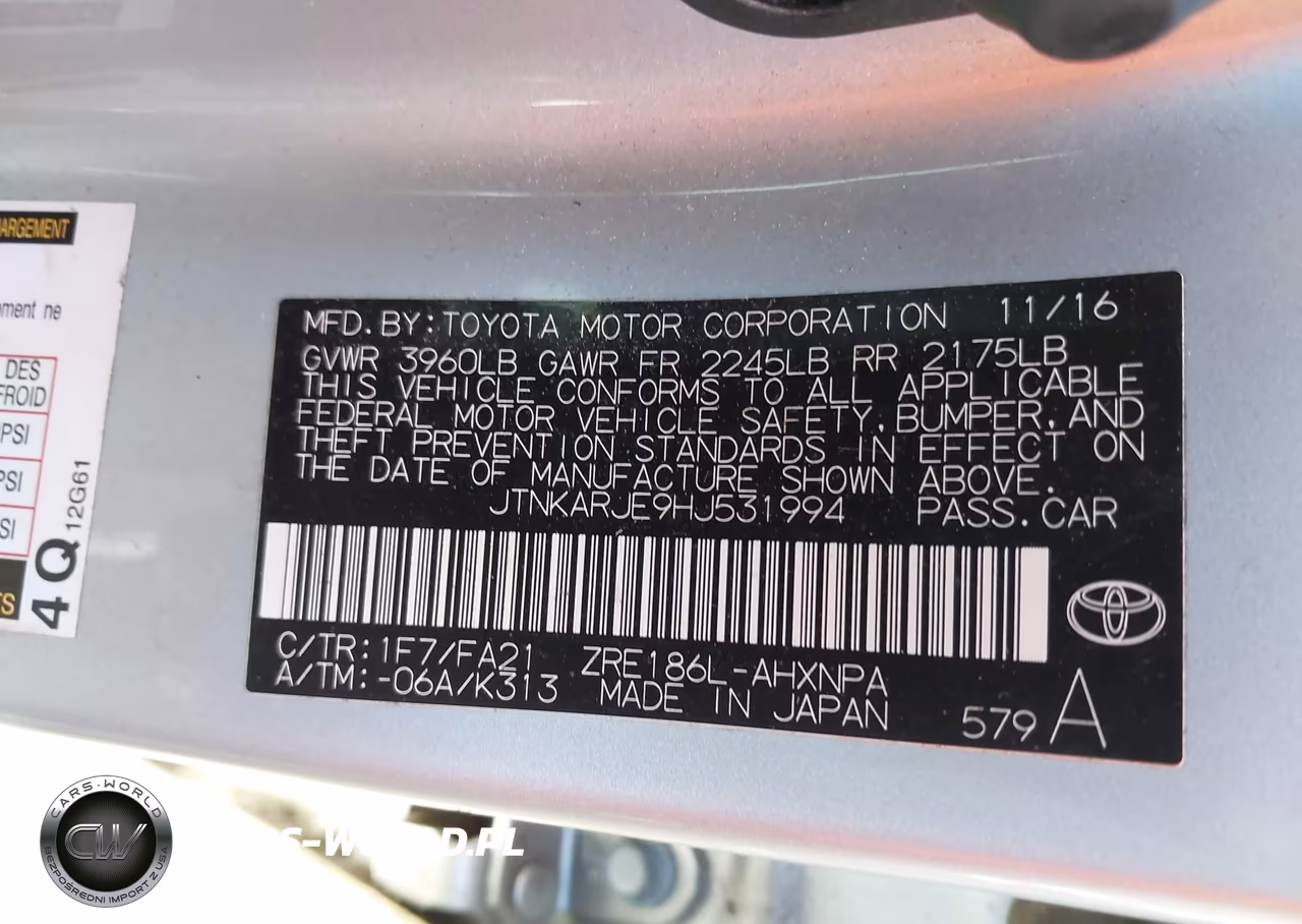 2017 Toyota Corolla Im VIN:JTNKARJE9HJ531994 - 9