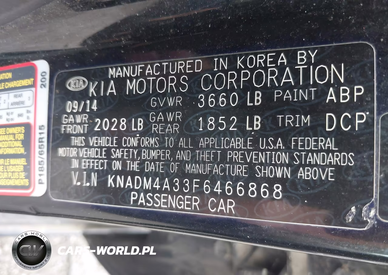 2015 Kia Rio Lx VIN:KNADM4A33F6466868 - 9