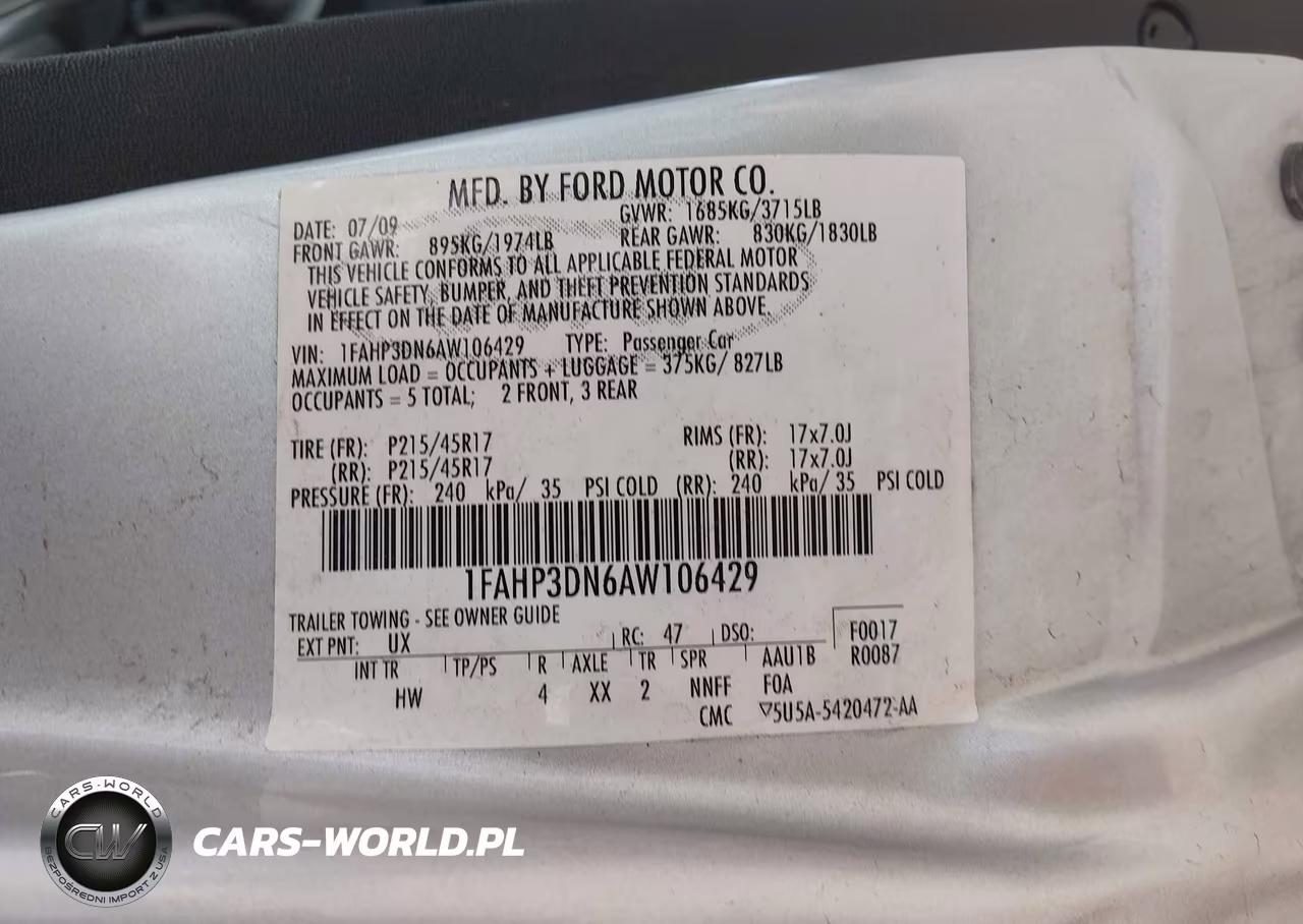 2010 Ford Focus Ses VIN:1FAHP3DN6AW106429 - 9