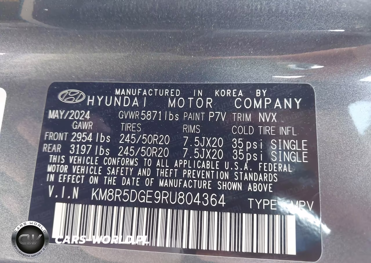 2024 Hyundai Palisade Limited VIN:KM8R5DGE9RU804364 - 9
