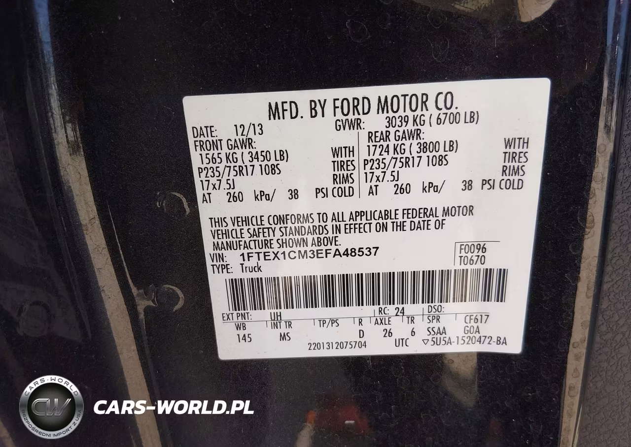 2014 Ford F-150 Xlt VIN:1FTEX1CM3EFA48537 - 9