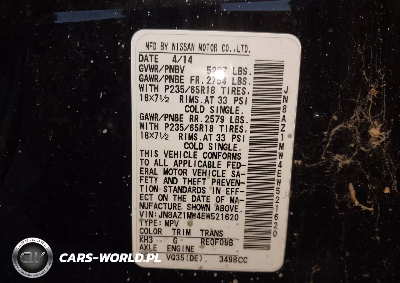 2014 Nissan Murano Le-S-Sl-Sv VIN:JN8AZ1MW4EW521620 - 9