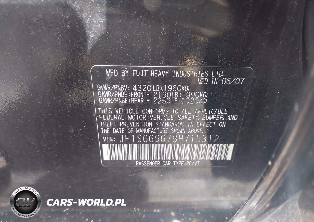 2008 Subaru Forester 2.5Xt Limited VIN:JF1SG69678H715312 - 9