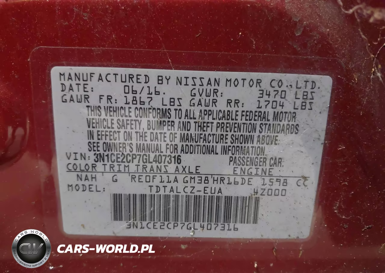 2016 Nissan Versa Note S Plus VIN:3N1CE2CP7GL407316 - 9