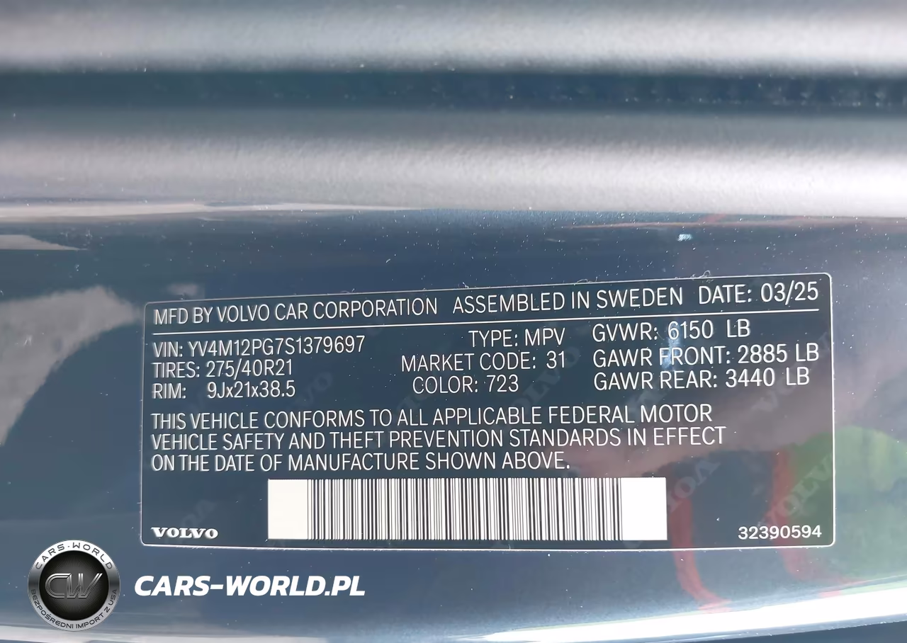 2025 Volvo Xc90 B5 Ultra 7-Seater VIN:YV4M12PG7S1379697 - 9