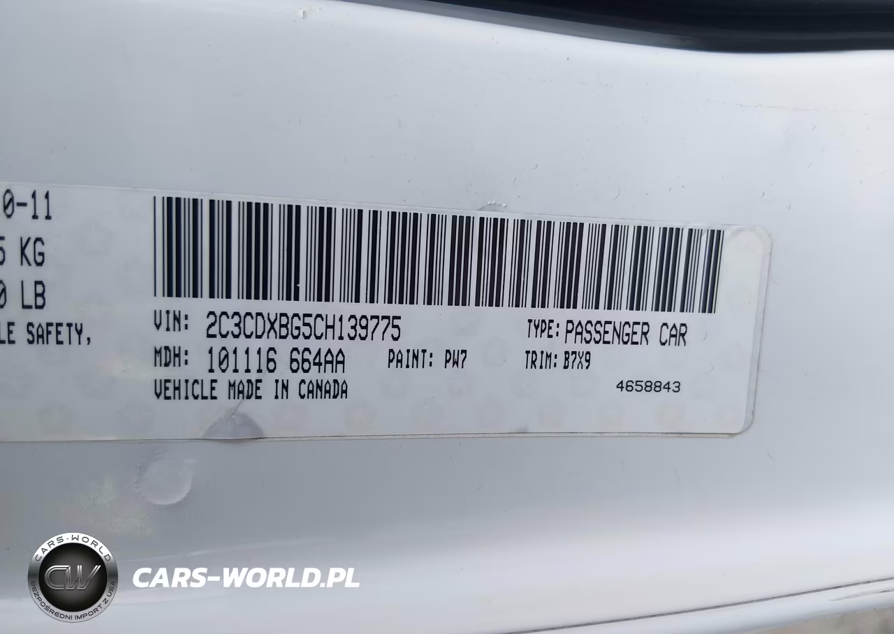 2012 Dodge Charger Se VIN:2C3CDXBG5CH139775 - 9