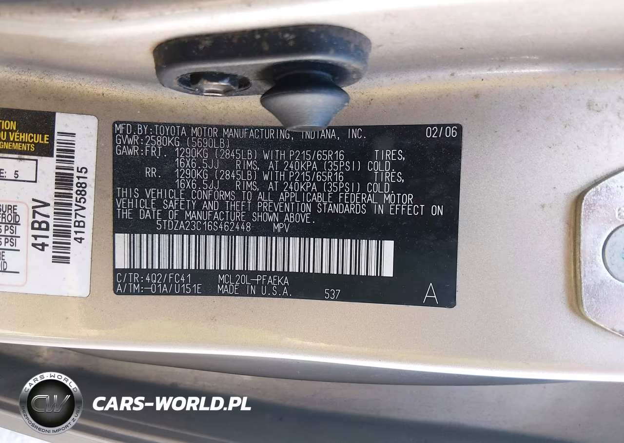2006 Toyota Sienna Le VIN:5TDZA23C16S462448 - 9