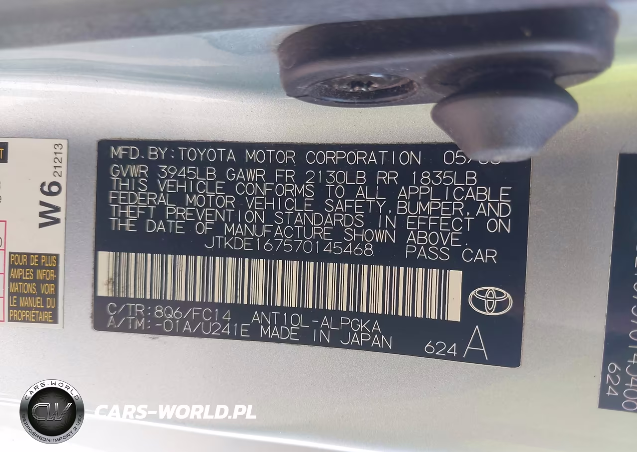 2007 Scion Tc VIN:JTKDE167570145468 - 9
