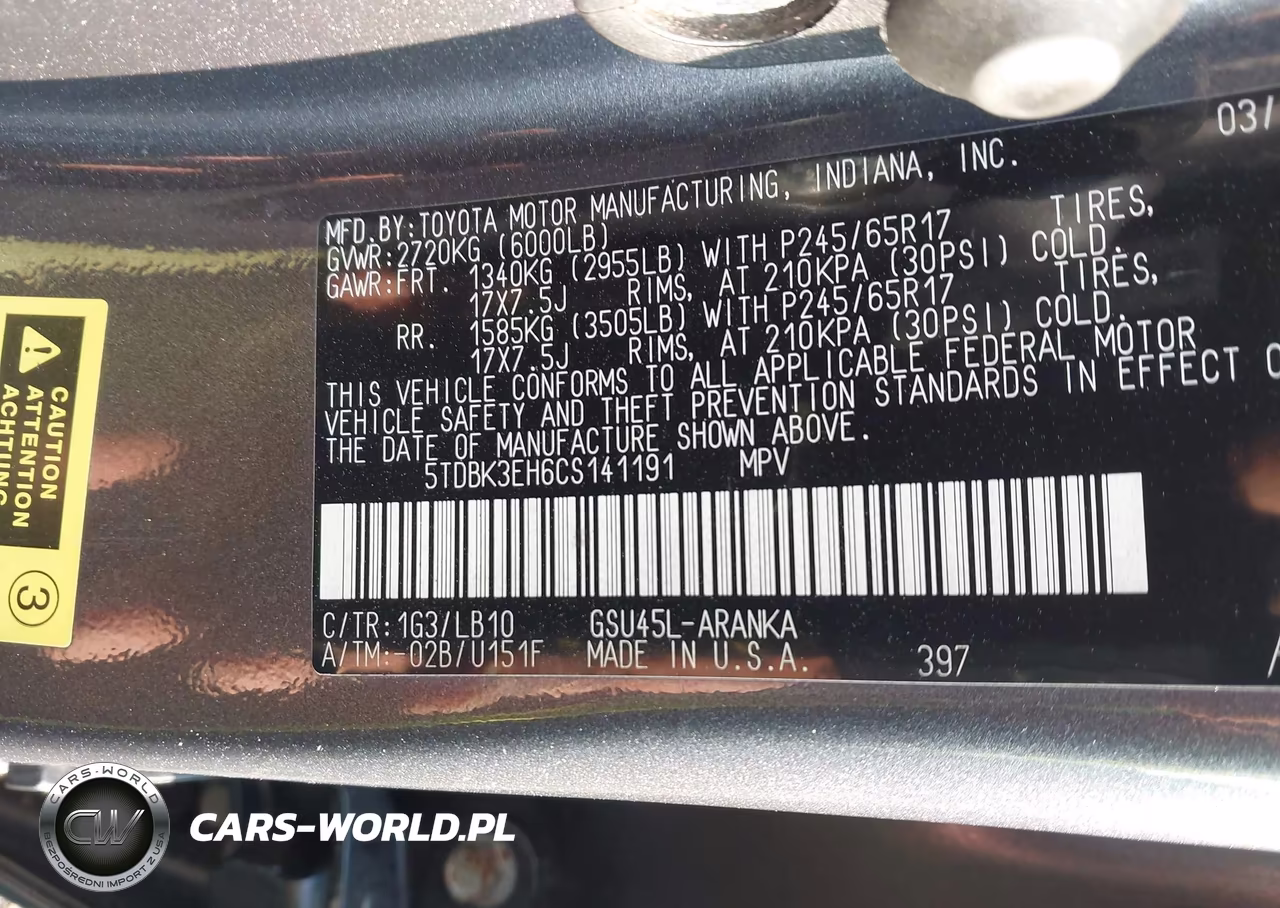 2012 Toyota Highlander Se V6 VIN:5TDBK3EH6CS141191 - 9