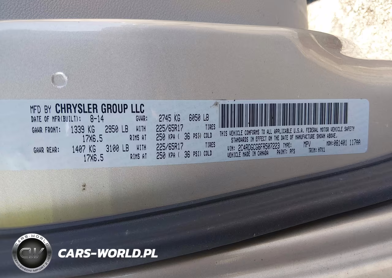2015 Dodge Grand Caravan Sxt VIN:2C4RDGCG6FR507223 - 9