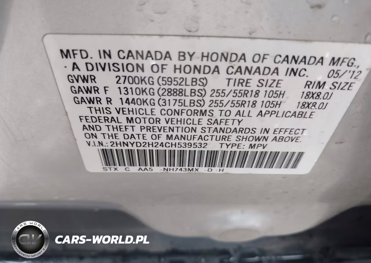 2012 Acura Mdx VIN:2HNYD2H24CH539532 - 9